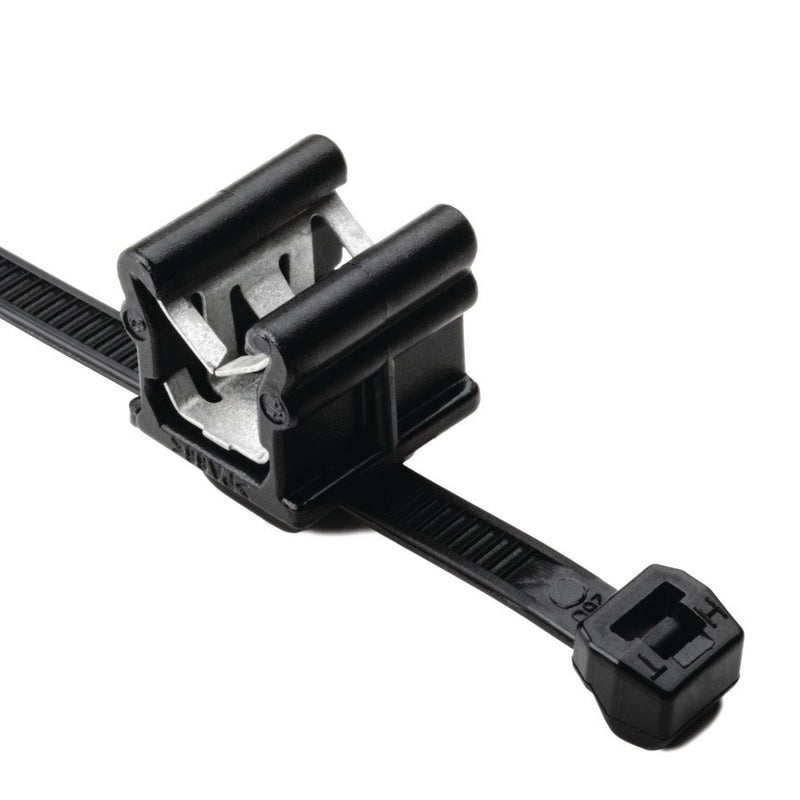 HellermannTyton - Kabelbinder Befestigungsbinder T50ROSEC20-MC5-BK-D1 Edgeclip − 500 Stück
