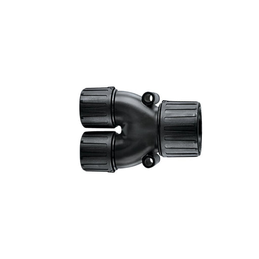 HellermannTyton - Verbinder für Wellschläuche Kunststoffverschraubung 166-25802(3) schwarz Y-Verteiler − 3 Stück