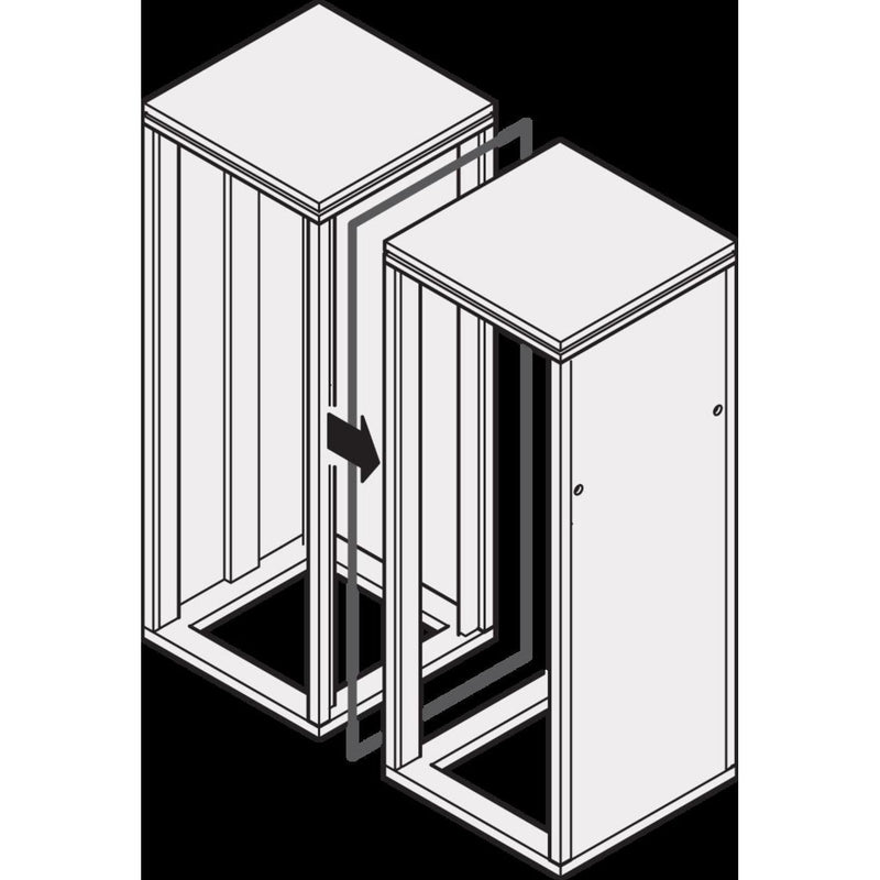 Schroff - Komponente für die Aufstellung/Anreihtechnik (Schaltschrank) 19" Anreihsatz 20117156 − 2 Stück