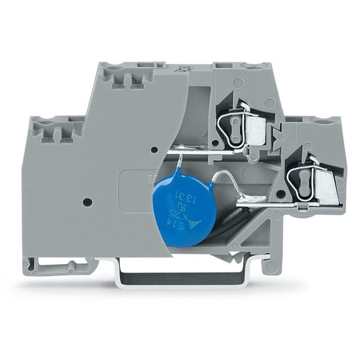 WAGO - Bauelement-Reihenklemme Bauelementklemme 280-504/281-588 Abschlussplatte,grau − 50 Stück