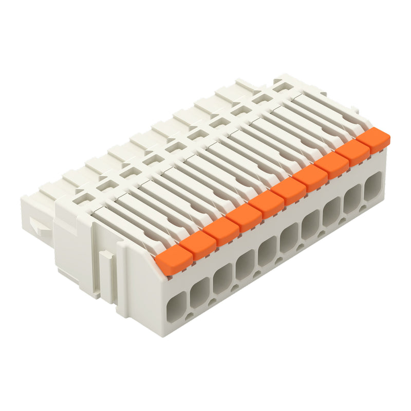 WAGO - Kabelsteckverbinder für Leiterplattensteckverbinder 1-Leiter-Federleiste,Hebel 2734-1110/327-000 PushinCAGECLAMP,lgr − 50 Stück