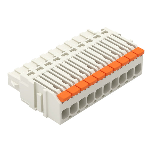 WAGO - Kabelsteckverbinder für Leiterplattensteckverbinder 1-Leiter-Federleiste,Hebel 2734-1110/327-000 PushinCAGECLAMP,lgr − 50 Stück