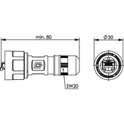 Telegärtner - Modularer Steckverbinder STX V1 RJ45 Steckerset 100007459 AWG24-27 Cat.6