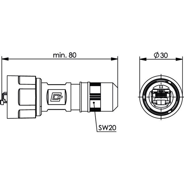 Telegärtner - Modularer Steckverbinder STX V1 RJ45 Steckerset 100007459 AWG24-27 Cat.6