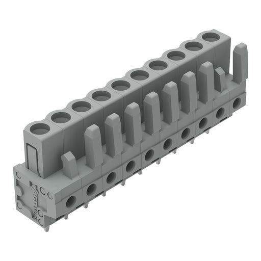 WAGO - Leiterplattensteckverbinder THT-Federleiste gerade 232-140 Rastermaß 5mm,grau − 50 Stück
