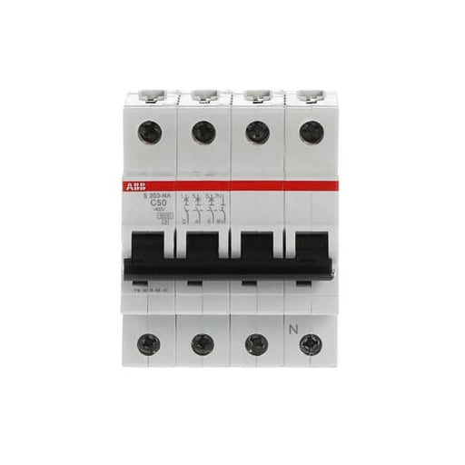 ABB Stotz S&J - Leitungsschutzschalter Sicherungsautomat S203-C50NA 6kA 50A C 3p+N (4p)