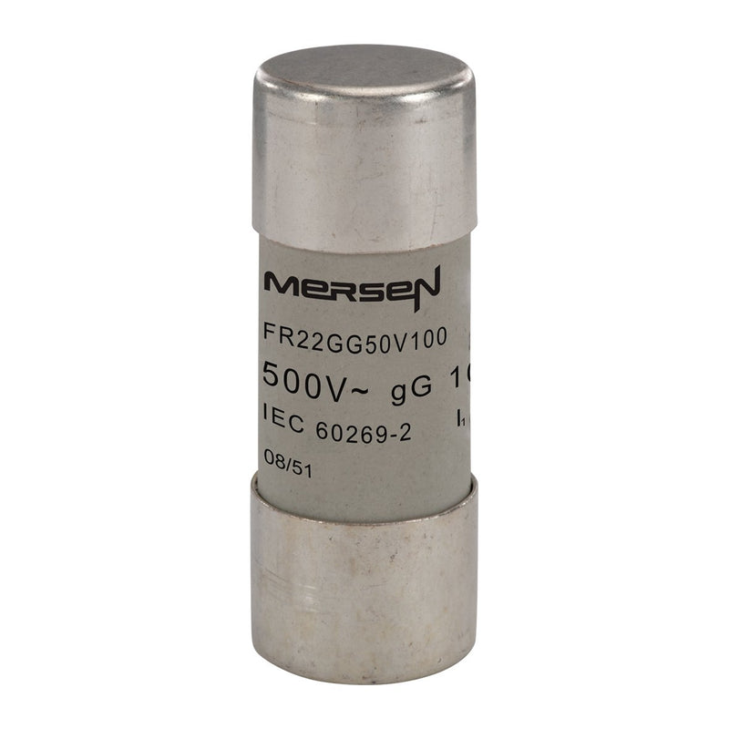 Mersen - Zylindrische Sicherung Sicherungseinsatz zylindr. FR22GG50V100 gG 22x58 100A − 10 Stück