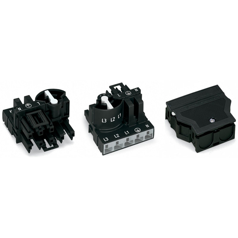 WAGO - Kompaktverteiler für steckbare Gebäudeinstallation Verteiler 770-611 0,5-4mmq schwarz − 10 Stück