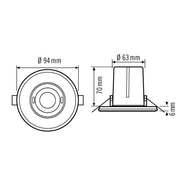 ESYLUX - Bussystem-Bewegungsmelder Decken-Präsenzmelder PDFLAT360i8R.WHFMKNX