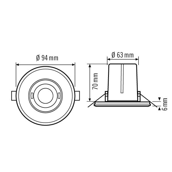 ESYLUX - Bussystem-Bewegungsmelder Decken-Präsenzmelder PDFLAT360i8R.WHFMKNX