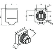 Telegärtner - LWL-Kupplung LWL-Flanschkupplung MM 100007289 2xSC, IP67