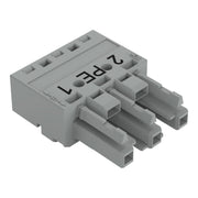 WAGO - Steckverbinder für steckbare Gebäudeinstallation Buchse 3-polig 770-243/062-000 Kod. B,grau − 100 Stück