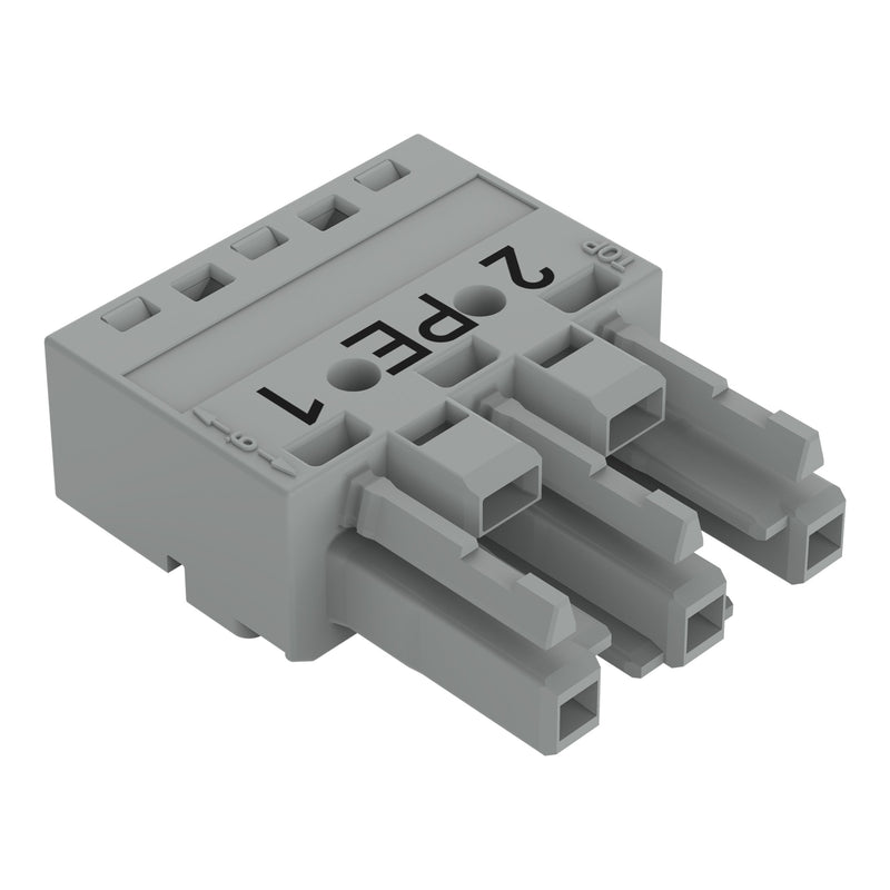 WAGO - Steckverbinder für steckbare Gebäudeinstallation Buchse 3-polig 770-243/062-000 Kod. B,grau − 100 Stück