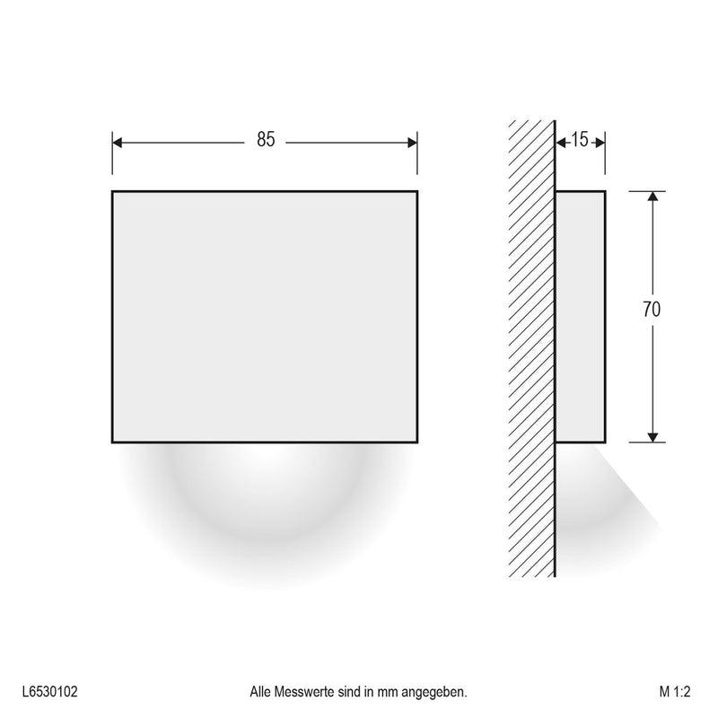 EVN Lichttechnik - Decken-/Wandleuchte LED-Wandanbauleuchte L6530102 ws 3000K 24VDC IP65