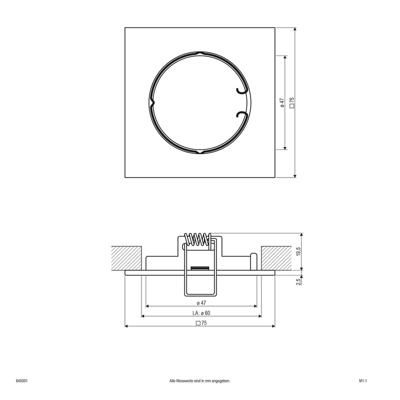 EVN Lichttechnik - Downlight/Strahler/Flutlicht NV EB-Leuchte 645 001 ws 12V 50W GX5,3