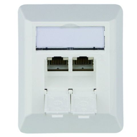 Telegärtner - Kommunikationsanschlussdose Kupfer Anschlussdose AMJ45 8/8K 100023002 Ap Cat6A aws 80x65mm