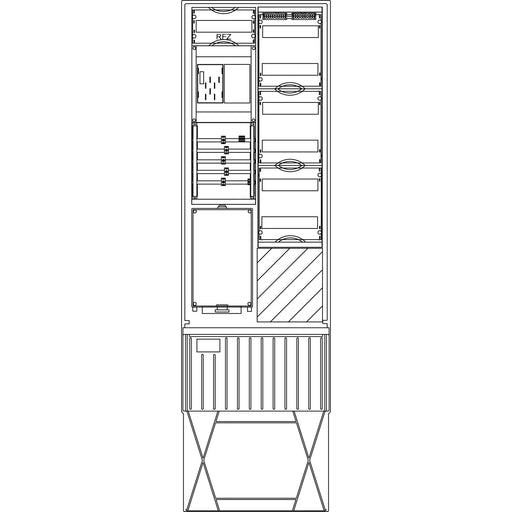 Elsta Mosdorfer - Zähler-Komplettschrank Zähleranschlusssäule ZS341B.W1.24 A340 W1 1Z BKEI 24TE