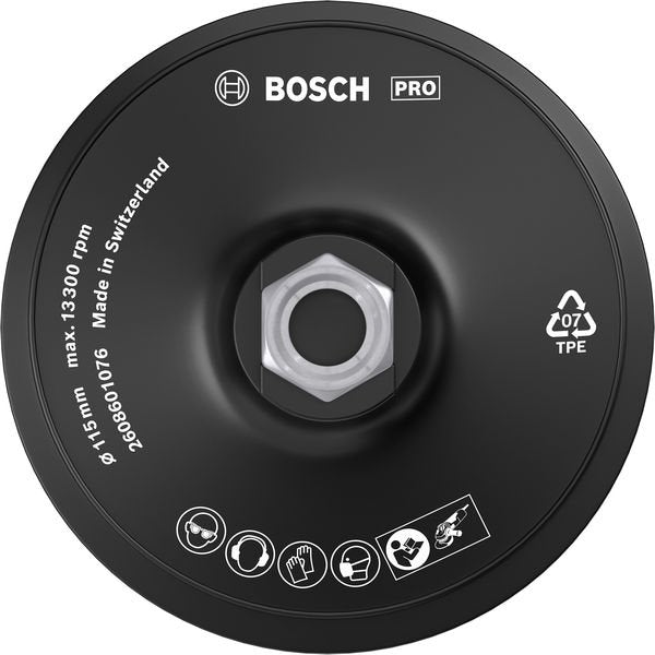 Bosch - Stützteller für Schleifwerkzeug PRO Stützteller, 115 mm, 2608601076 M14, Klettverschluss
