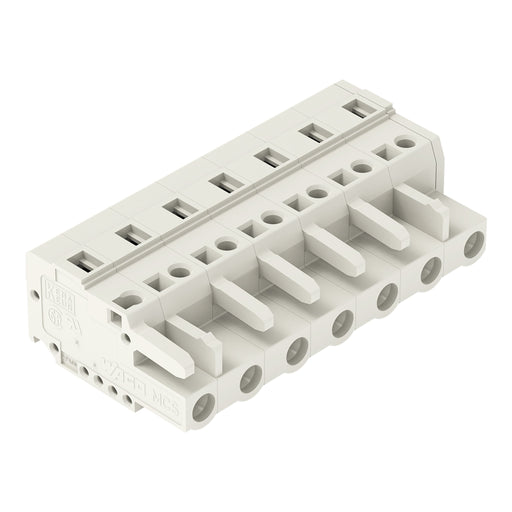 WAGO - Kabelsteckverbinder für Leiterplattensteckverbinder 1-Leiter-Federleiste 721-207/026-000 CAGECLAMP 2,5mm²,lgr − 50 Stück