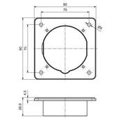 Bals Elektrotech - Zubehör/Ersatzteile für CEE-Steckvorrichtungen (IEC 60309) Putzausgleichsring 181 für CEE-Steckdose UP