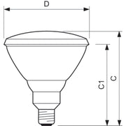 Philips Lighting - Infrarotlampe IR-Reflektorlampe Infrared PAR38E 150W 230V E27