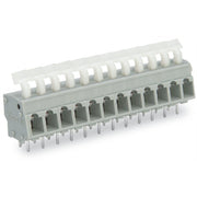 WAGO - Leiterplattenklemme 257-452/000-009/999- Drücker,2,5mm²,lgrau − 100 Stück