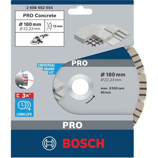 Bosch - Trenn-/Schleifscheibe Diamanttrennscheibe 2608602654 PRO Concrete