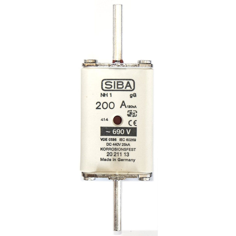 Siba - Messersicherung NH-Sicherungseinsatz 2020913.80 80A NH00 gG 690V − 3 Stück