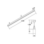 Brumberg Leuchten - Pendelleuchte LED-Pendel-Profilleuchte 77314694 4000K, i/d