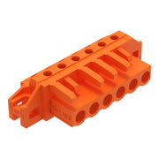 WAGO - Leiterplattensteckverbinder THT-Federleiste abgewink. 232-266/031-000 Maß 5,08mm,orange − 50 Stück