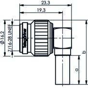 Telegärtner - Koax-Steckverbinder TNC-Kabelwinkelstecker 100023696 Crimp G1 (RG-58C/U)