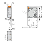 WAGO GmbH & Co. KG - Leiterplattenklemme Leiterplattenklemme Hebel 2616-3101 16mm²,grau − 100 Stück