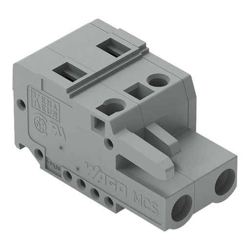 WAGO - Kabelsteckverbinder für Leiterplattensteckverbinder 1-Leiter-Federleiste 231-202/026-000 CAGECLAMP,2,5 mm²,gr − 100 Stück