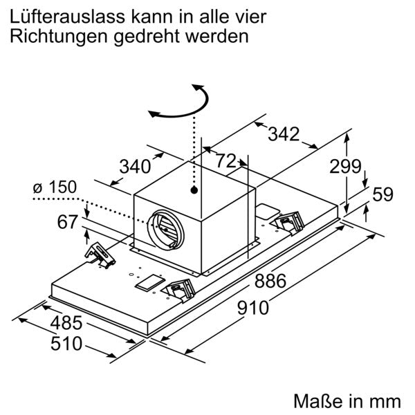 Bosch - Dunstabzugshaube Deckenlüftung DRC99PS20 Serie8,HomeConnect