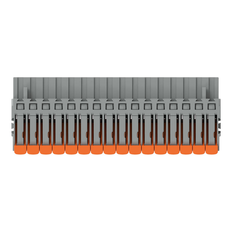 WAGO - Kabelsteckverbinder für Leiterplattensteckverbinder 1-Leiter-Federleiste,Hebel 2231-1116/327-000 PushinCAGECLAMP,grau − 25 Stück