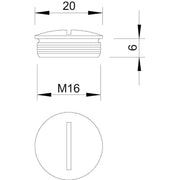 OBO Bettermann - Verschlussschraube Ms-Verschlussschraube 168 MS M16 M16 vernickelt