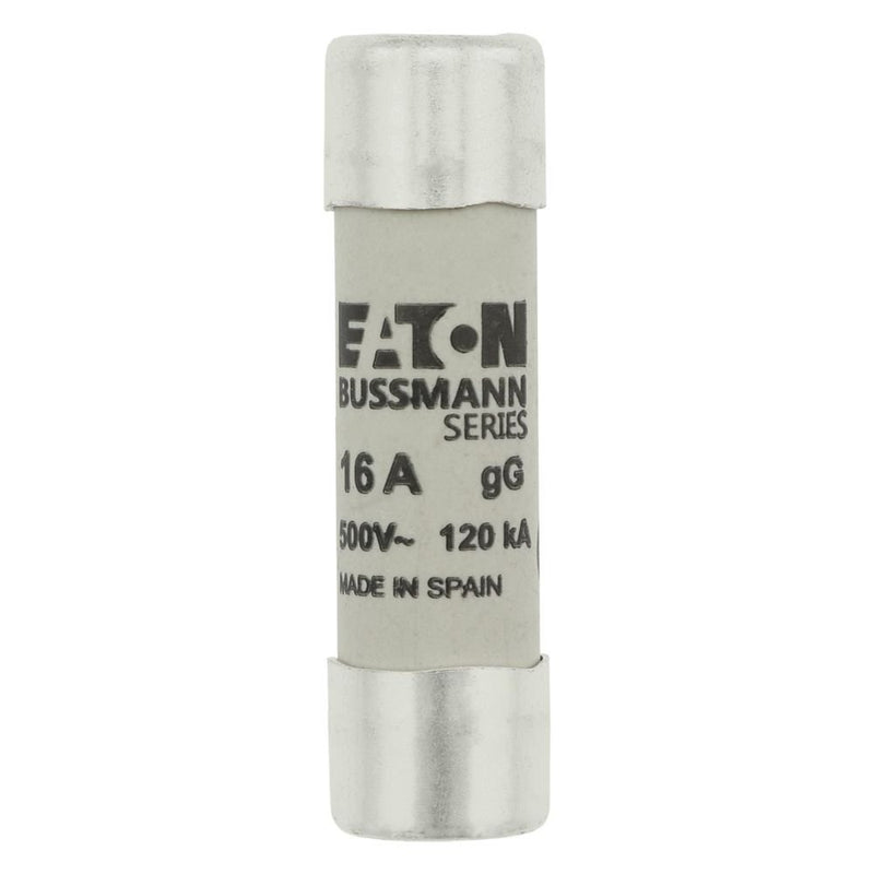Eaton - Zylindrische Sicherung Sicherungseinsatz Nieders. CYL GG 14,#C14G16S 16A AC 500V 120kA − 10 Stück