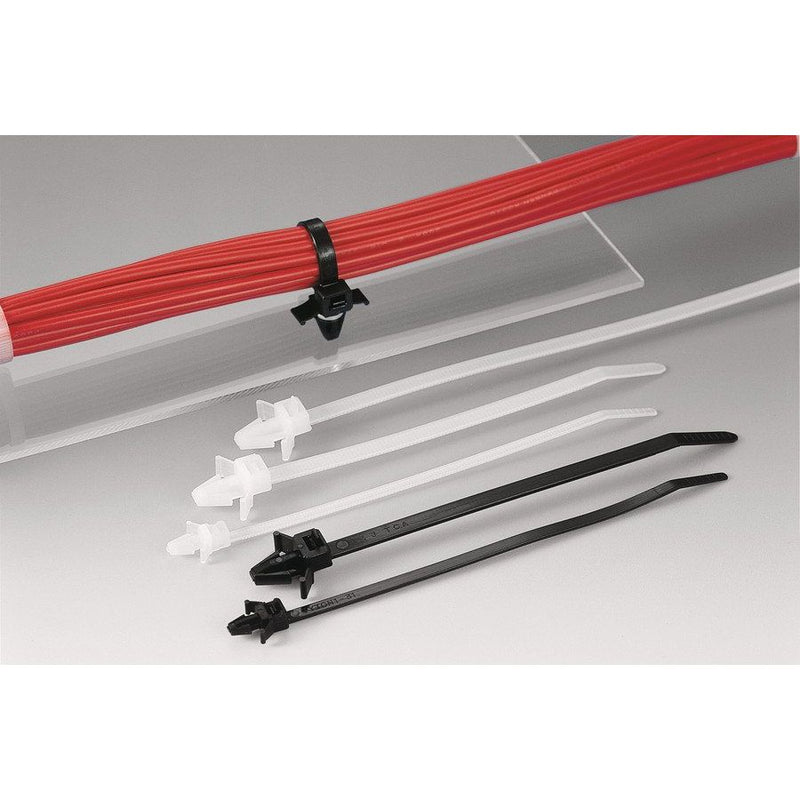 HellermannTyton - Kabelbinder Befestigungsbinder RT50RSF-PA66-BK(100) 215x4,6 schwarz − 100 Stück