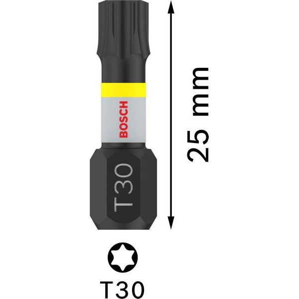 Bosch - Bit PRO Impact Bit, T30 2608522477 25 mm, 2-tlg