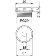 OBO Bettermann - Kabeleinsteckstutzen Einschraubnippel 90 PG29 DSMB − 25 Stück