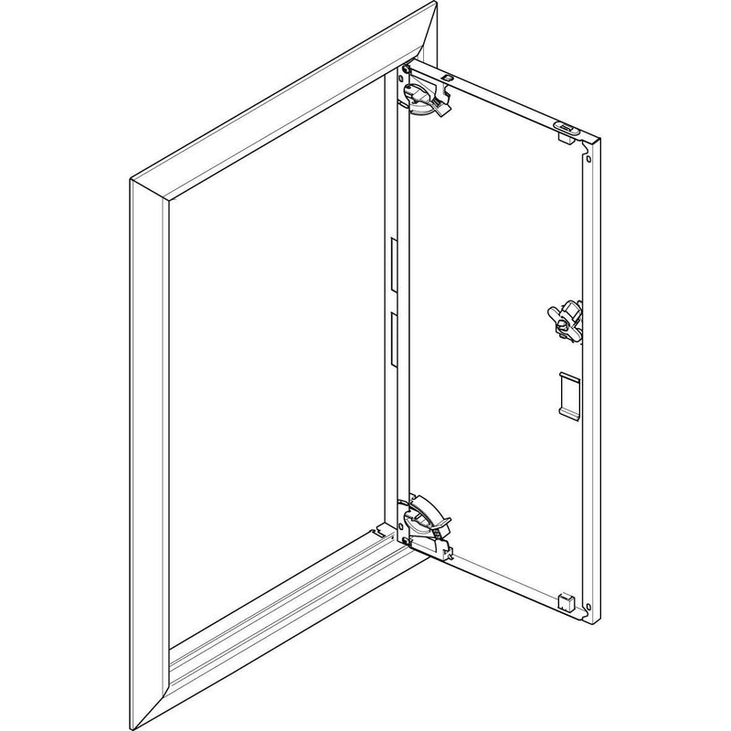 ABN - Tür/Bedientableau (Schaltschrank) Blendrahmen mit Volltüre GBRU15T f.Flachvert.,1x5reih