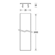 LTS Licht&Leuchten - Mechanisches Zubehör/Ersatzteile für Leuchten Abdeckleiste ST-ZCOV/S-9000/GP ws weiß