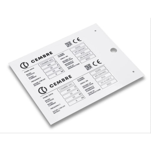 Cembre - Kennzeichnungsmaterial 48702-HF MG-VRT-R PC 62X88 48702-HF MM M-GRAU − 50 Stück