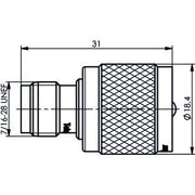 Telegärtner - Koax-Kupplung Adapter TNC-UHF (F-M) 100023858 − 5 Stück