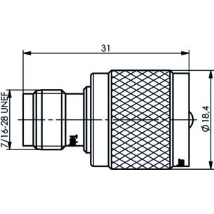 Telegärtner - Koax-Kupplung Adapter TNC-UHF (F-M) 100023858 − 5 Stück