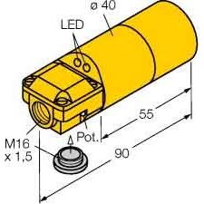 Turck - Kapazitiver Näherungsschalter Sensor BC20-K40SR-VP4X2 kapazitiv