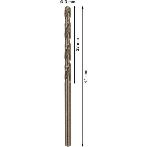 Bosch - Bohrer PRO Stainless Steel HSS-Co 2608585876 Spiralbohrer 3 x 33