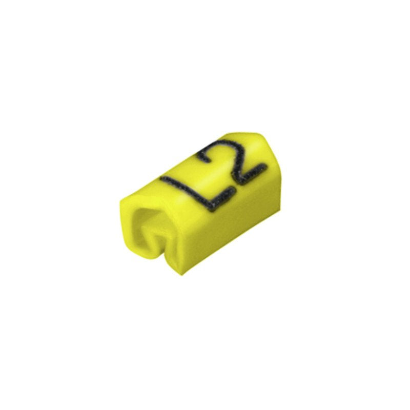Weidmüller - Kabelmarkierungssystem Leitermarkierer CLIC02-6 GE/SW L2 MP 6x3,4mm,PVC,weich,ge − 100 Stück