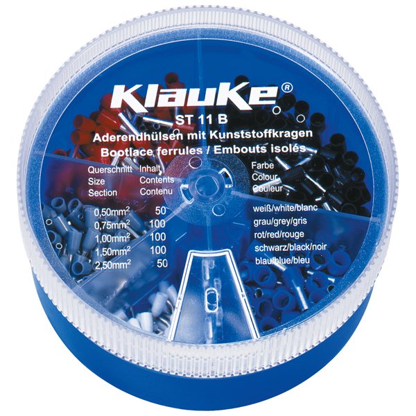 Klauke - Sortimentskasten für Anschluss- und Verbindungstechnik Streudose ST11B bestückt