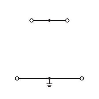 WAGO - Schutzleiter-Reihenklemme Doppelstockklemme 280-527 0,08-2,5mmq, 20A, gn − 50 Stück
